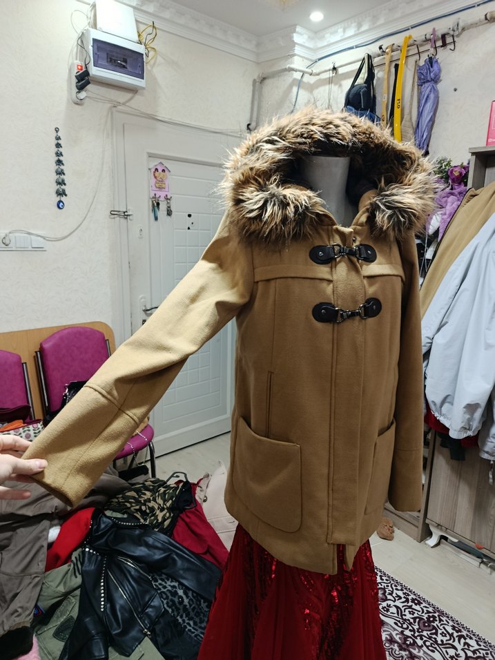 Kahverengi Kürklü Kadın Kışlık Mont - Görsel 3