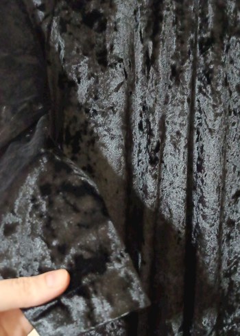 Uzun Siyah Gotik Kadın Elbise - Görsel 2