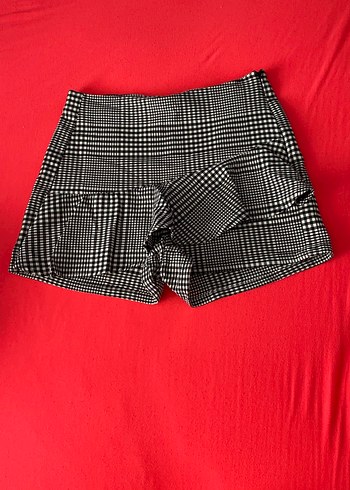 Pilili Ekose Mini Şort
