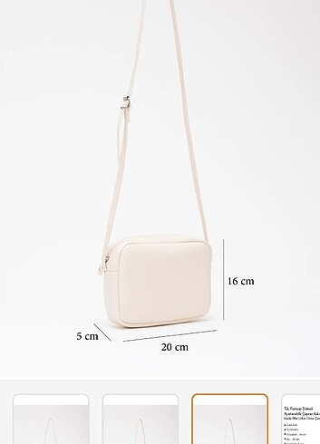Krem tek bölmeli mini #urban #çanta