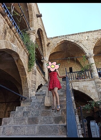 Koton Koton Kırmızı Çiçekli Elbise