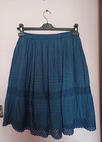s Beden Paulmark Mavi Vintage Etek