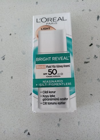 L'Oréal Bright Reveal SPF 50 Renkli Yüz Güneş Kremi