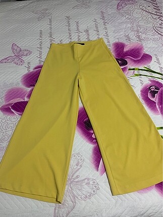 Sarı bol pantolon ve kot pantolon ince 2 ürün