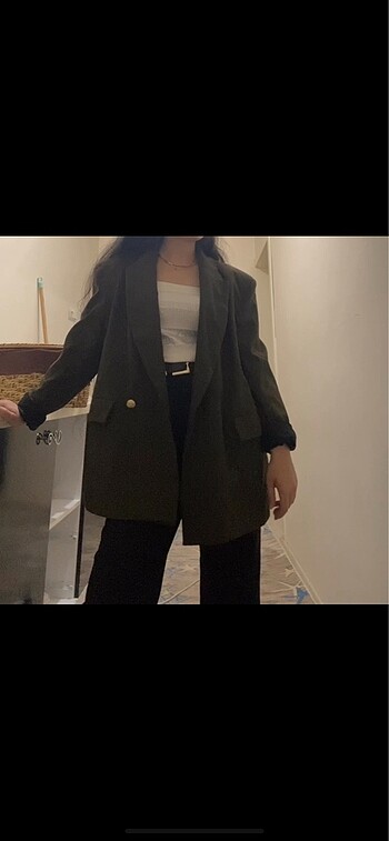 m Beden haki Renk Yeni ve etiketli haki yeşili blazer ceket