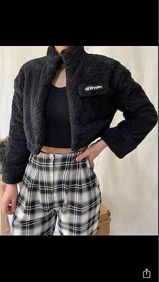 CROP PELUŞ HIRKA