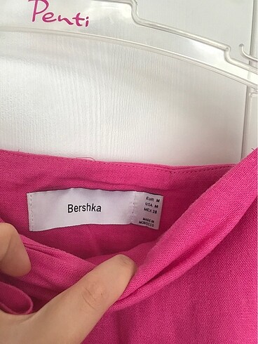 m Beden pembe Renk Bershka keten etek