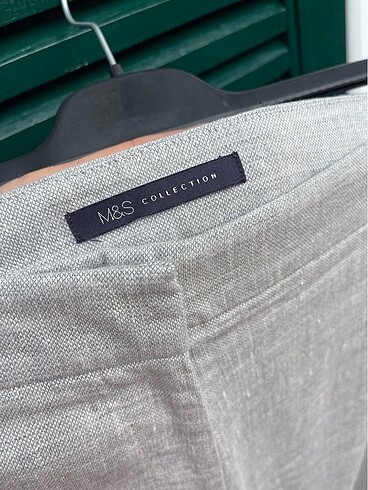 Marks & Spencer Paca detayli keten pantolon buyuk beden marks and spencer