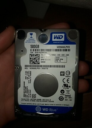 Western Digital 500 GB 2.5inç Notebook HDD HardDisk