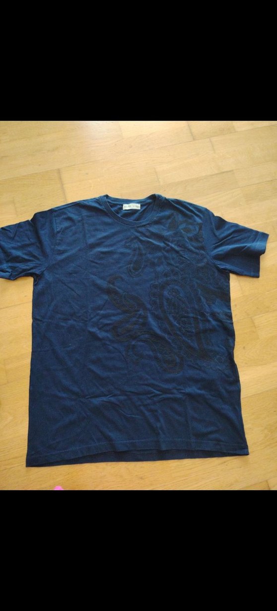 Etro Lacivert Etnik Desenli Erkek Tişört - Görsel 2