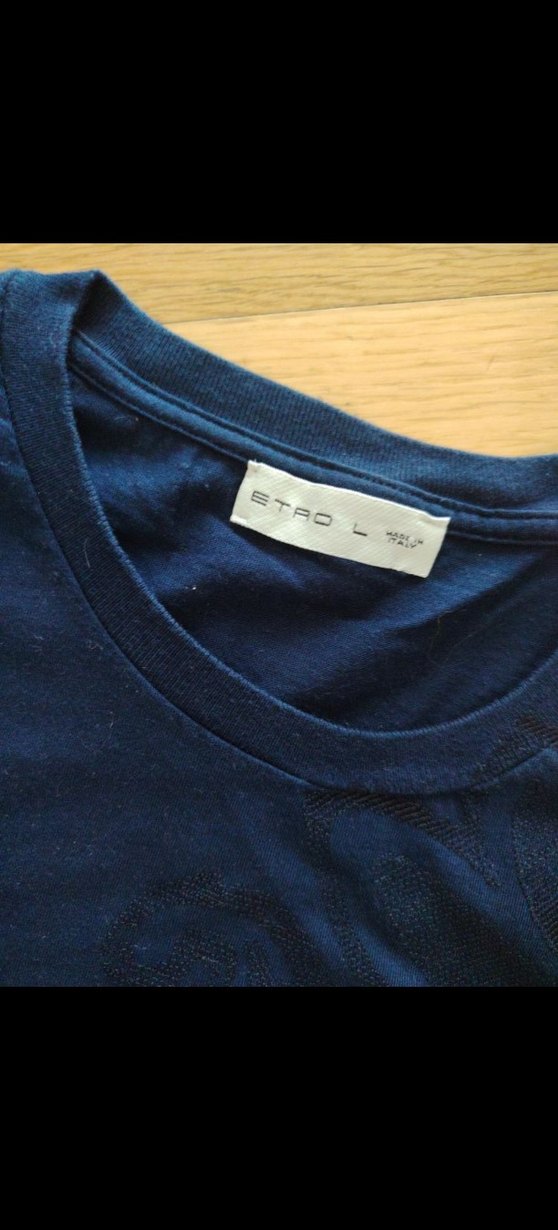 Etro Lacivert Etnik Desenli Erkek Tişört - Görsel 3