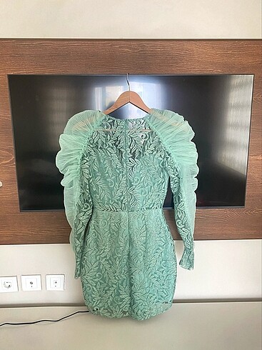 Raisa & Vanessa Raisavanessa mini tasarım su yeşili elbise