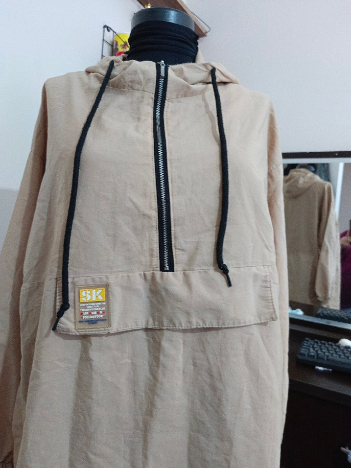 Bej Midi Street Style Kadın Yağmurluk - Görsel 5