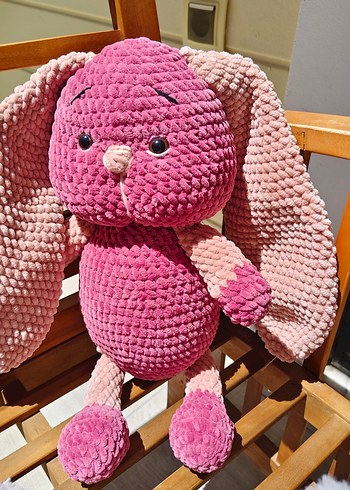 Beden Pembe Yumuşak Peluş Oyuncak Tavşan