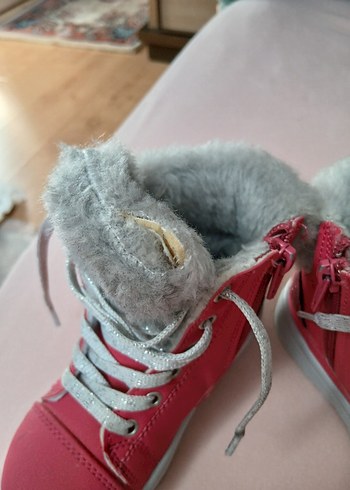 Kız Çocuk Pembe Kürklü Bot - Görsel 5