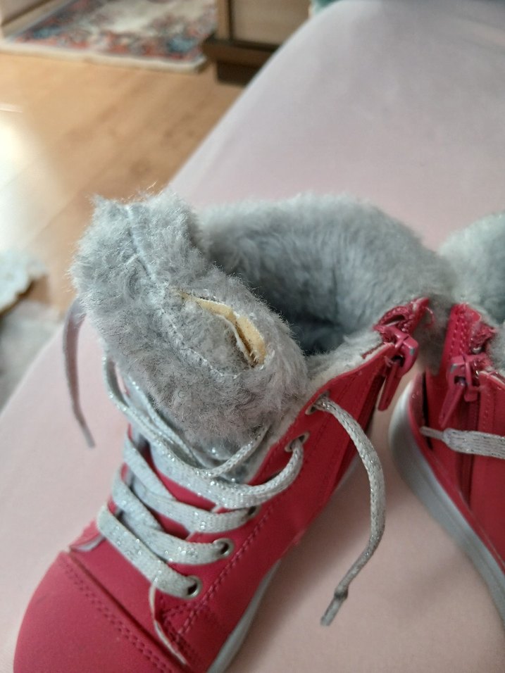 Kız Çocuk Pembe Kürklü Bot - Görsel 5