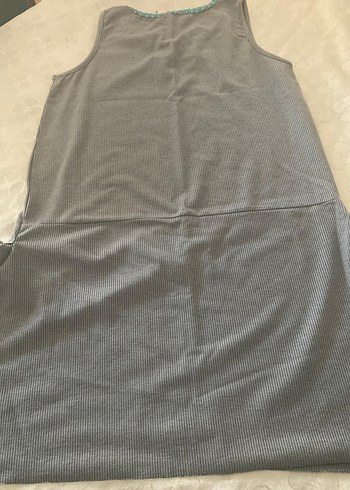 Beyaz Keten Salaş Kolsuz Kadın Atlet - Görsel 4