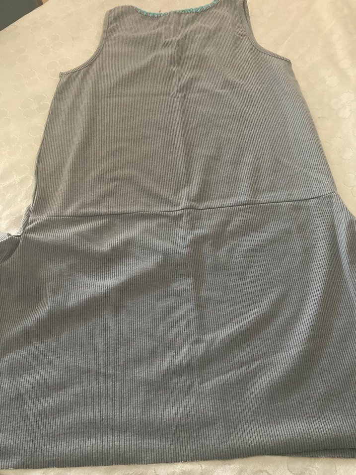 Beyaz Keten Salaş Kolsuz Kadın Atlet - Görsel 4