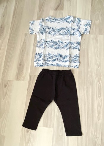 Diğer Mavi Gri 3 yaş Erkek Çocuk Batik Desenli Tişört