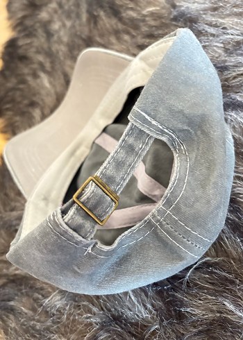Sheinside Düğmeli Gri Denim Kadın Şapka