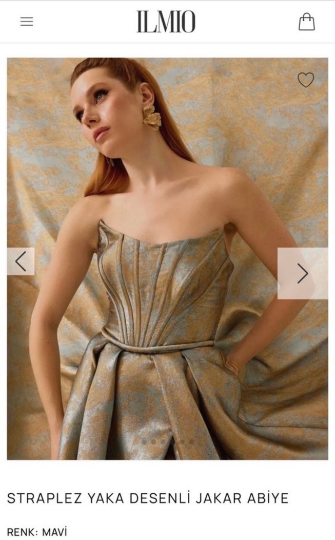 Bej Drapeli Straplez Uzun Abiye Elbise - Görsel 2