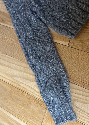 Gri Örgü Kadın Kazak - Görsel 2