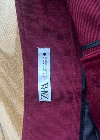 Bordo Midi Kadın Kumaş Pantolon - Görsel 2