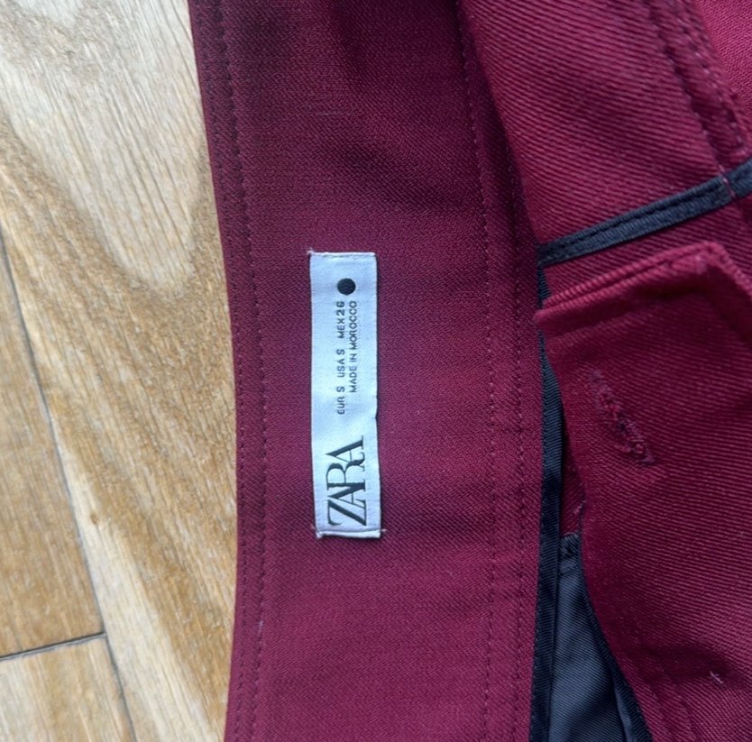 Bordo Midi Kadın Kumaş Pantolon - Görsel 2