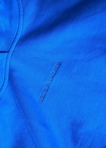 Mavi Kısa Kollu Kadın Sweatshirt - Görsel 3