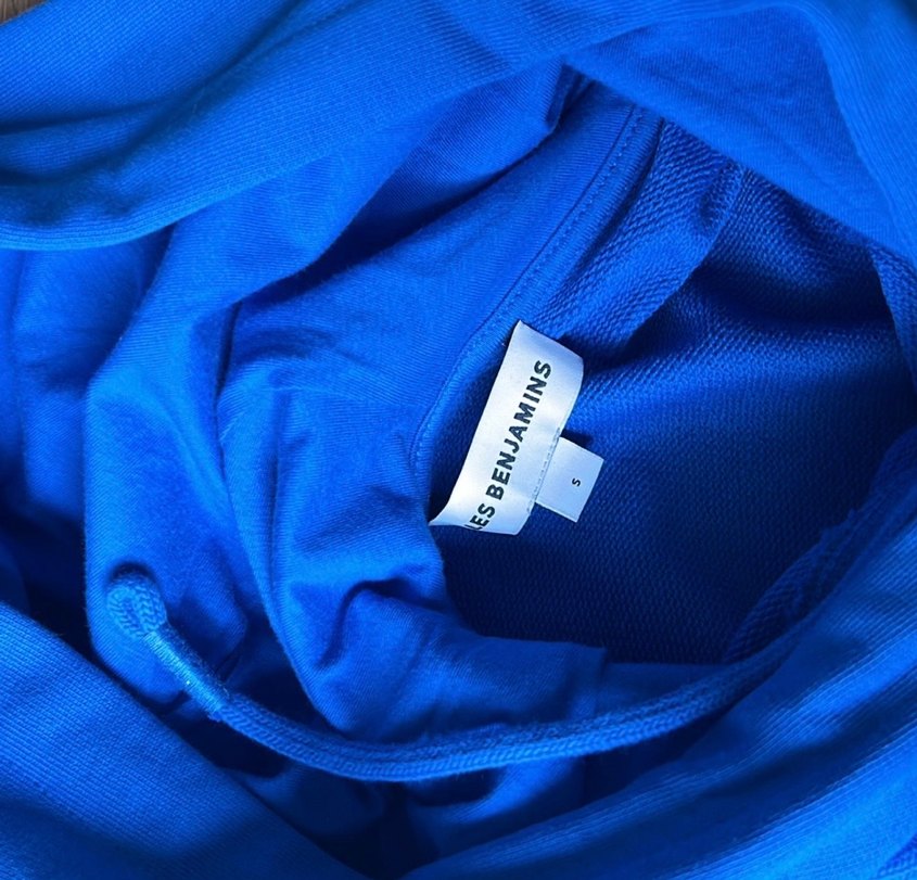 Mavi Kısa Kollu Kadın Sweatshirt - Görsel 4