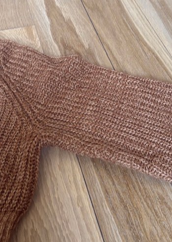 Kahverengi Yaka detaylı Kadın Kazak - Görsel 3