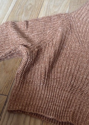 Kahverengi Yaka detaylı Kadın Kazak - Görsel 2