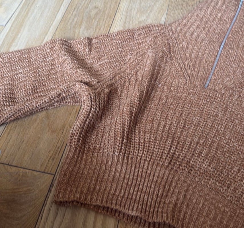 Kahverengi Yaka detaylı Kadın Kazak - Görsel 2