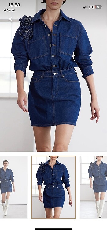 36 Beden denim elbise