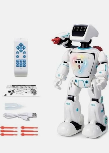 Uzaktan Kumandalı Beyaz Robot full fonksiyon