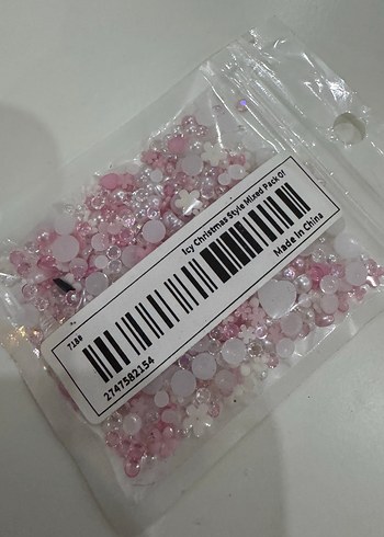 Sheinside Pembe Pastel Tırnak Charm Süslemeleri