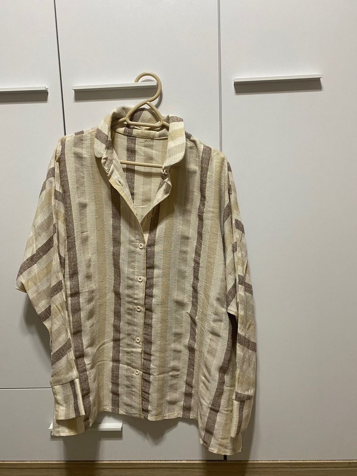 Uzun Kollu Keten Gömlek - Görsel 4