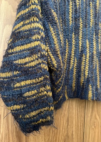 Bohem Tarzda Uzun Kollu Bağlama Desenli Kazak - Görsel 3