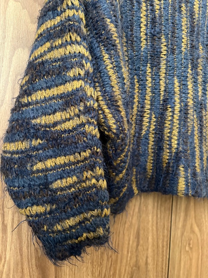 Bohem Tarzda Uzun Kollu Bağlama Desenli Kazak - Görsel 3