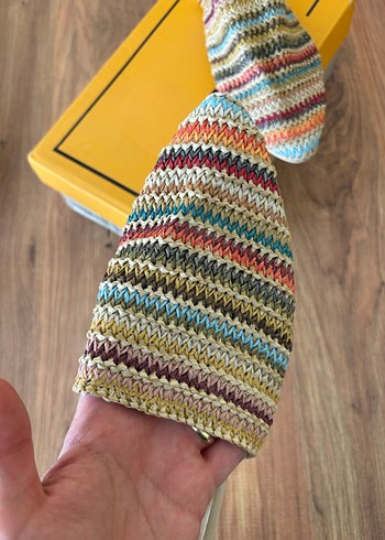 Renkli Örgü Bohem Kadın Terlik - Görsel 4