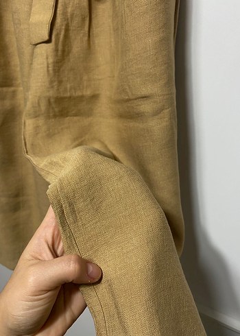 Keten yazlık pantolon - Görsel 2