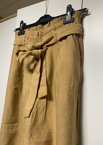 Keten yazlık pantolon - Görsel 3