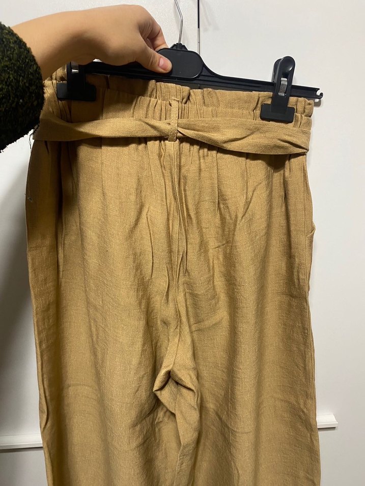 Keten yazlık pantolon - Görsel 4