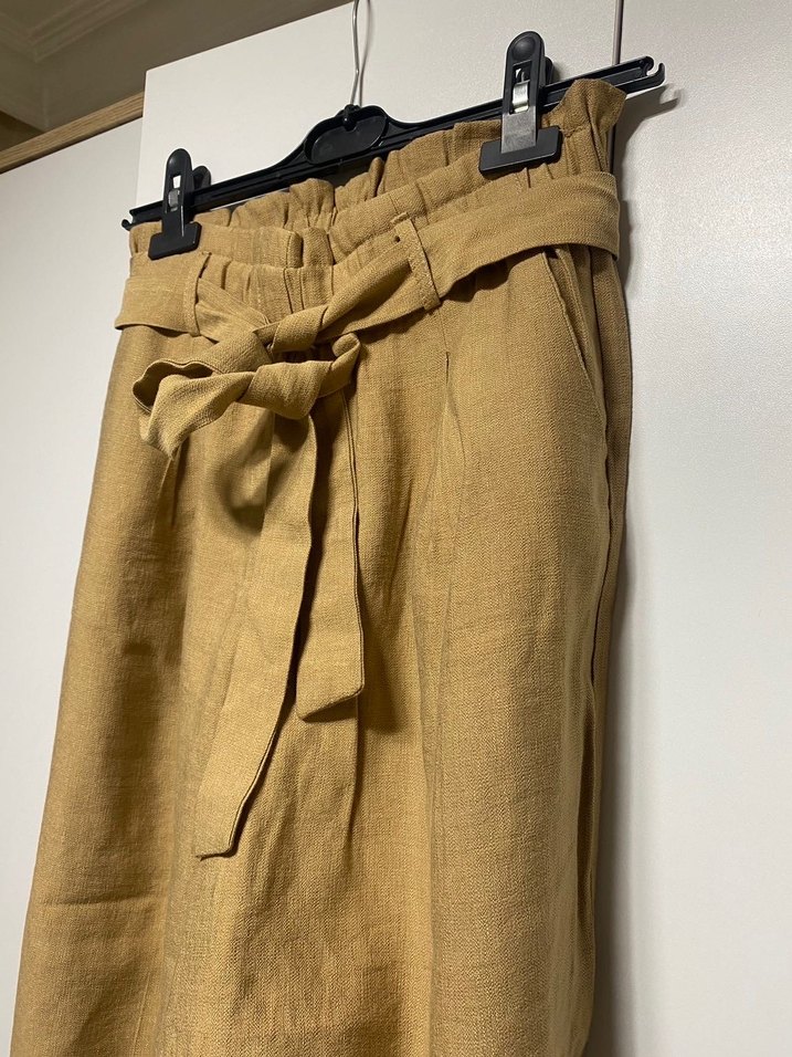 Keten yazlık pantolon - Görsel 3
