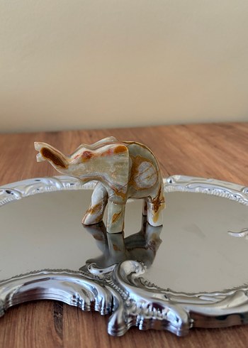 Oniks doğal taş fil - Görsel 8