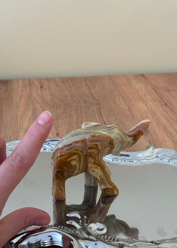 Oniks doğal taş fil - Görsel 3