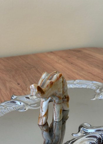 Oniks doğal taş fil - Görsel 2