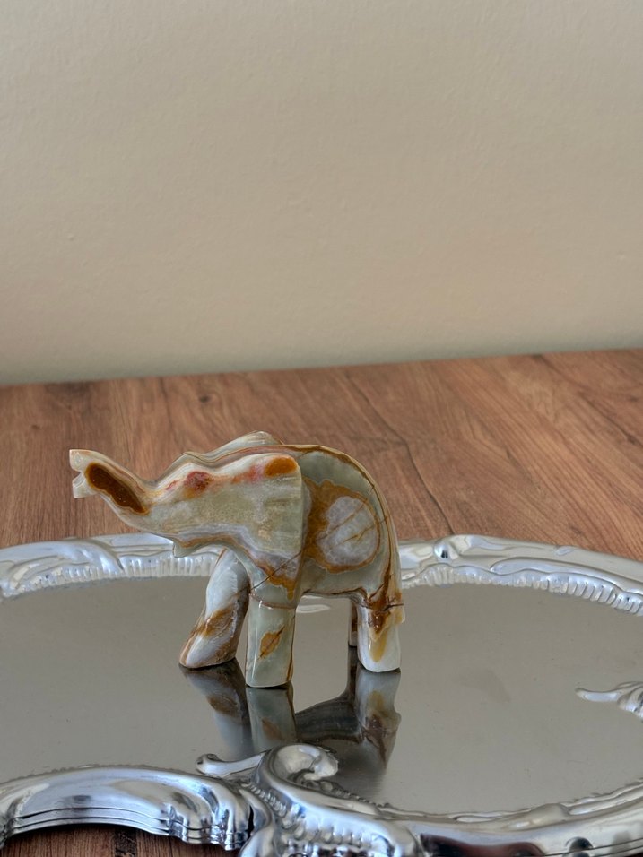 Oniks doğal taş fil - Görsel 4