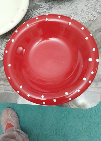 Renkli Puantiyeli 5'li Tabak Seti - Görsel 2