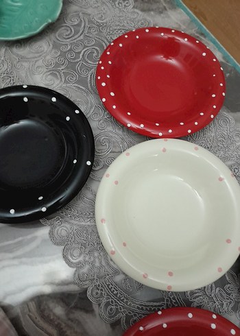 Renkli Puantiyeli 5'li Tabak Seti - Görsel 5